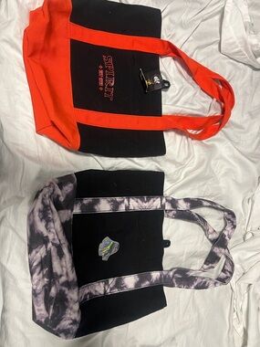 Spirit Black and red and black and white Halloween Canvas Tote Bags -Spirit